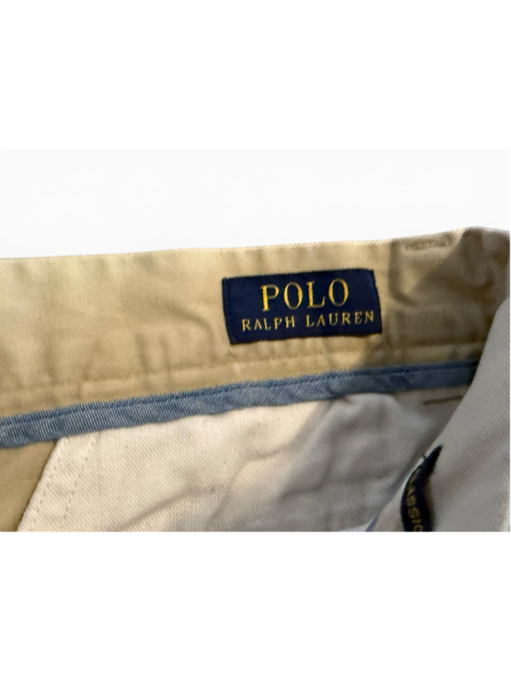 Polo Ralph Lauren Mens Classic Fit Chino Shorts Sz 30 Tan Khaki Flat Front 9” - Picture 2 of 7